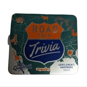 Gentlemen's Hardware American Road Trip Trivia Tin Box Fun on the Go